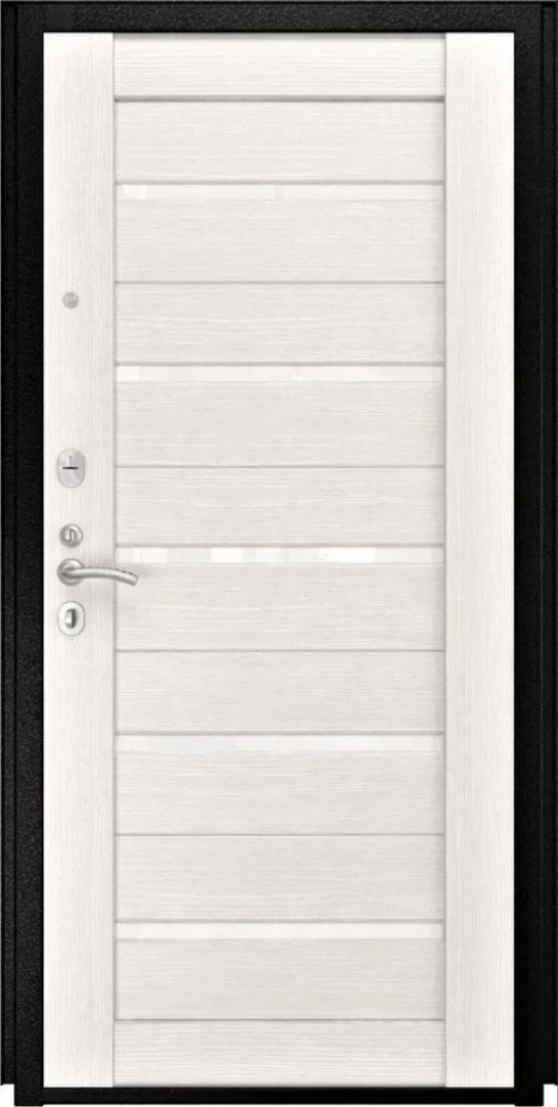 Входная дверь ДвериПРО Берген СБ-1 (лак. белое, 16мм, беленый дуб) DPRO197042 внутренняя сторона