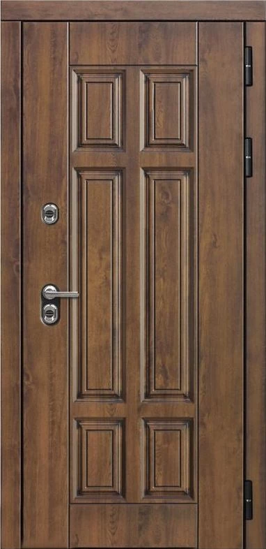 Входная дверь ДвериПРО Квадро Без фрезеровки Дуб пацифик горизонт DPRO196726 внешняя сторона