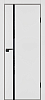 Межкомнатная дверь P-22  кромка ABS черная c 4-х ст. Белый матовый